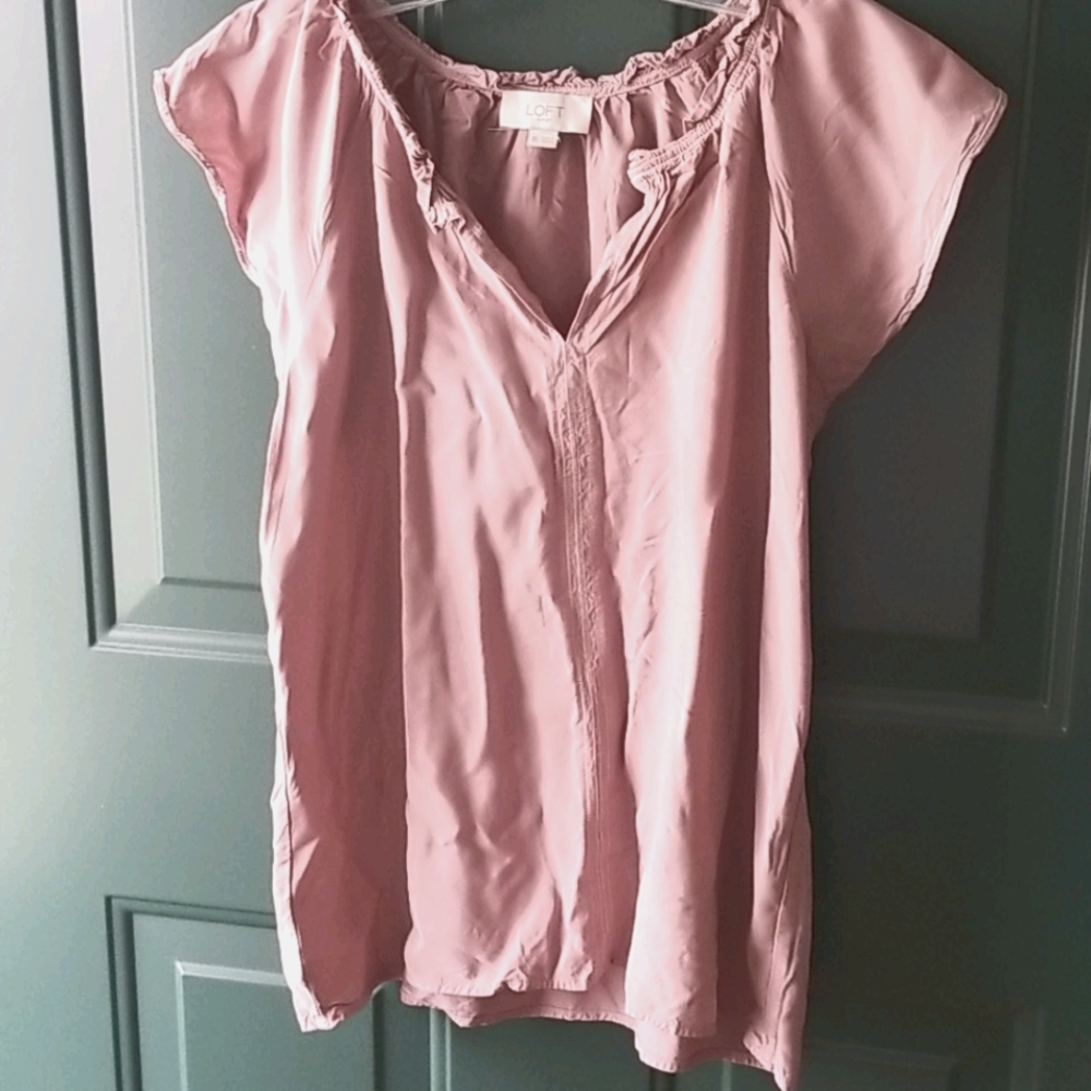 Ruffle sleeve peasant blouse